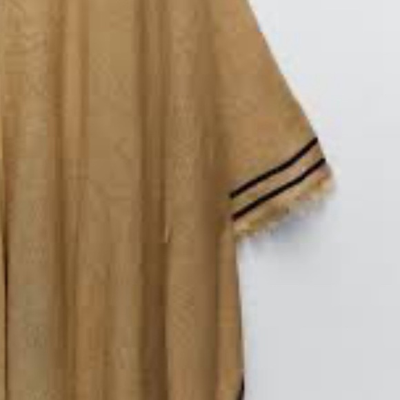 ZARA linen poncho/kaftan dress size extra small/small - Picture 2 of 12